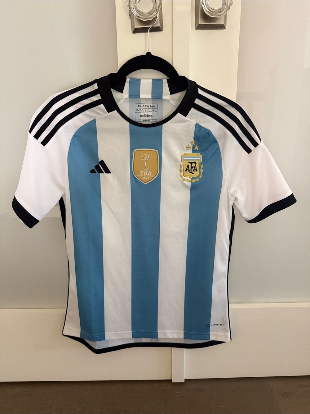 adidas Argentina Tribute Soccer Jersey - Light Blue & White